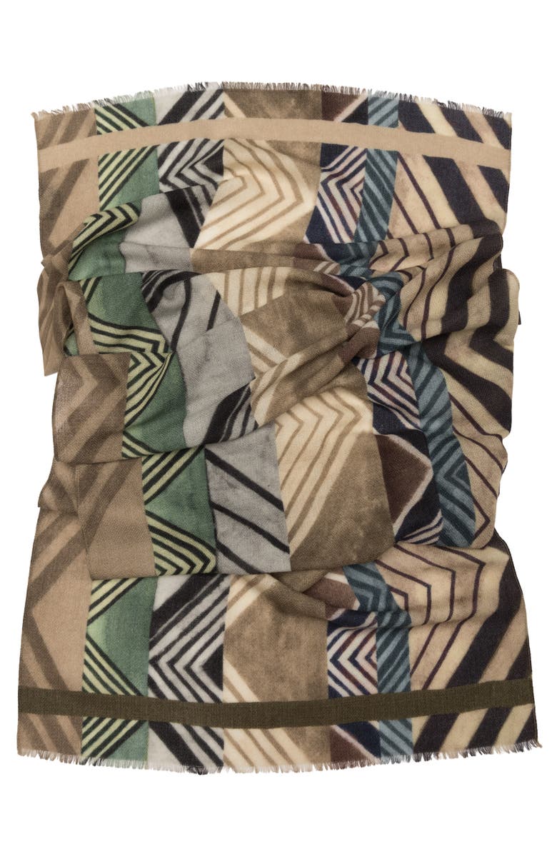 Elizabetta Corvara - Wool Scarf, Alternate, color, Tan