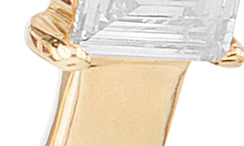 LANA LANA MINI BAGUETTE DIAMOND HUGGIE HOOP EARRINGS