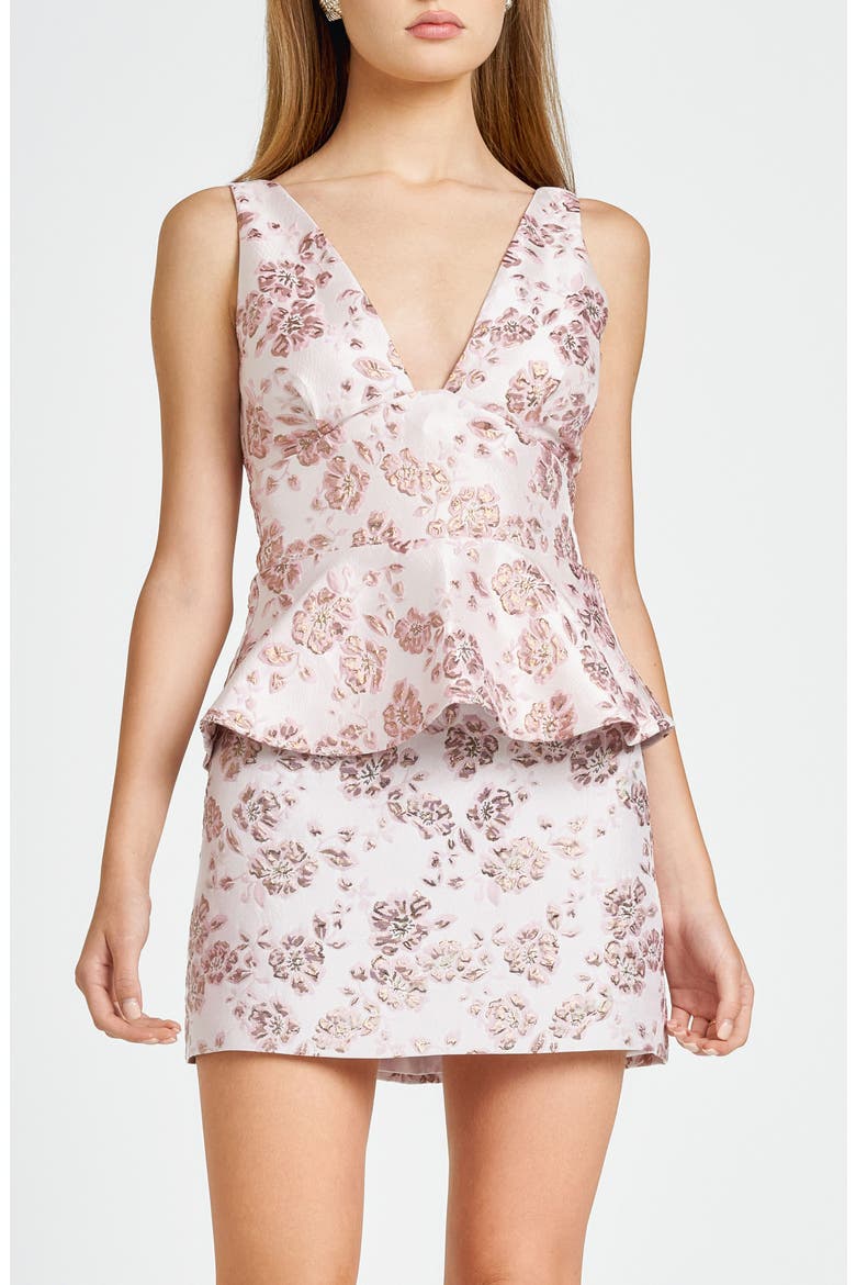 Skyla Metallic Floral Tank, Main, color, PINK
