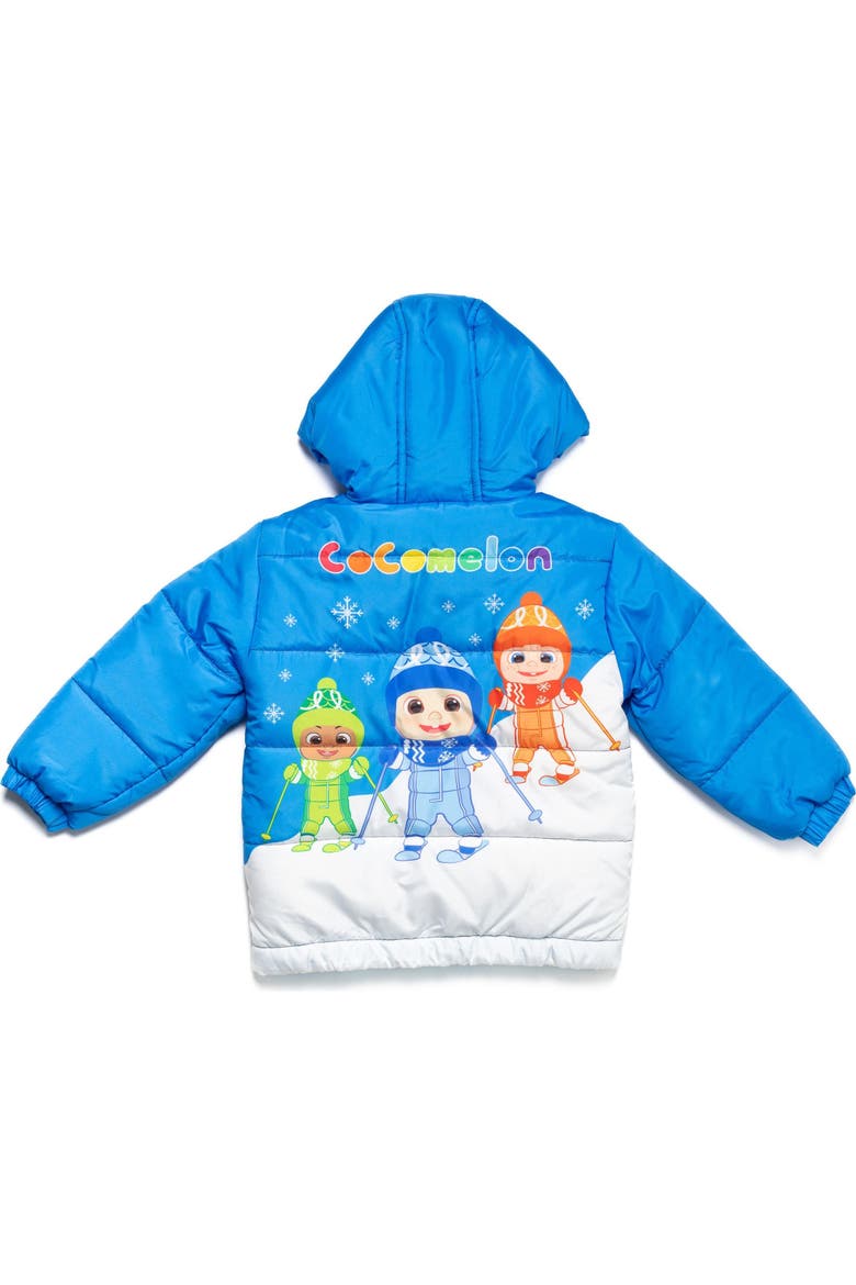 Hooded Puffer Jacket, Alternate, color, Cocomelon Blue