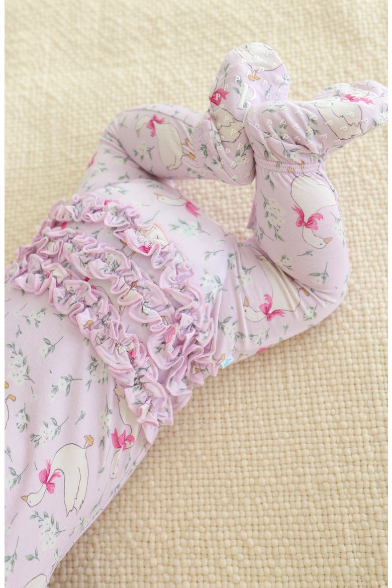 Ruffle Zip Footie, Alternate, color, LIGHT/ PASTEL PINK