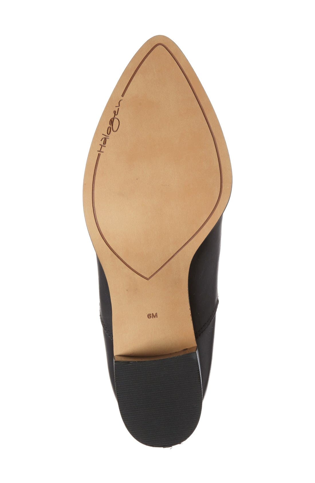 'Bailey' Pointy Toe Block Heel Bootie, Alternate, color, BLACK LEATHER