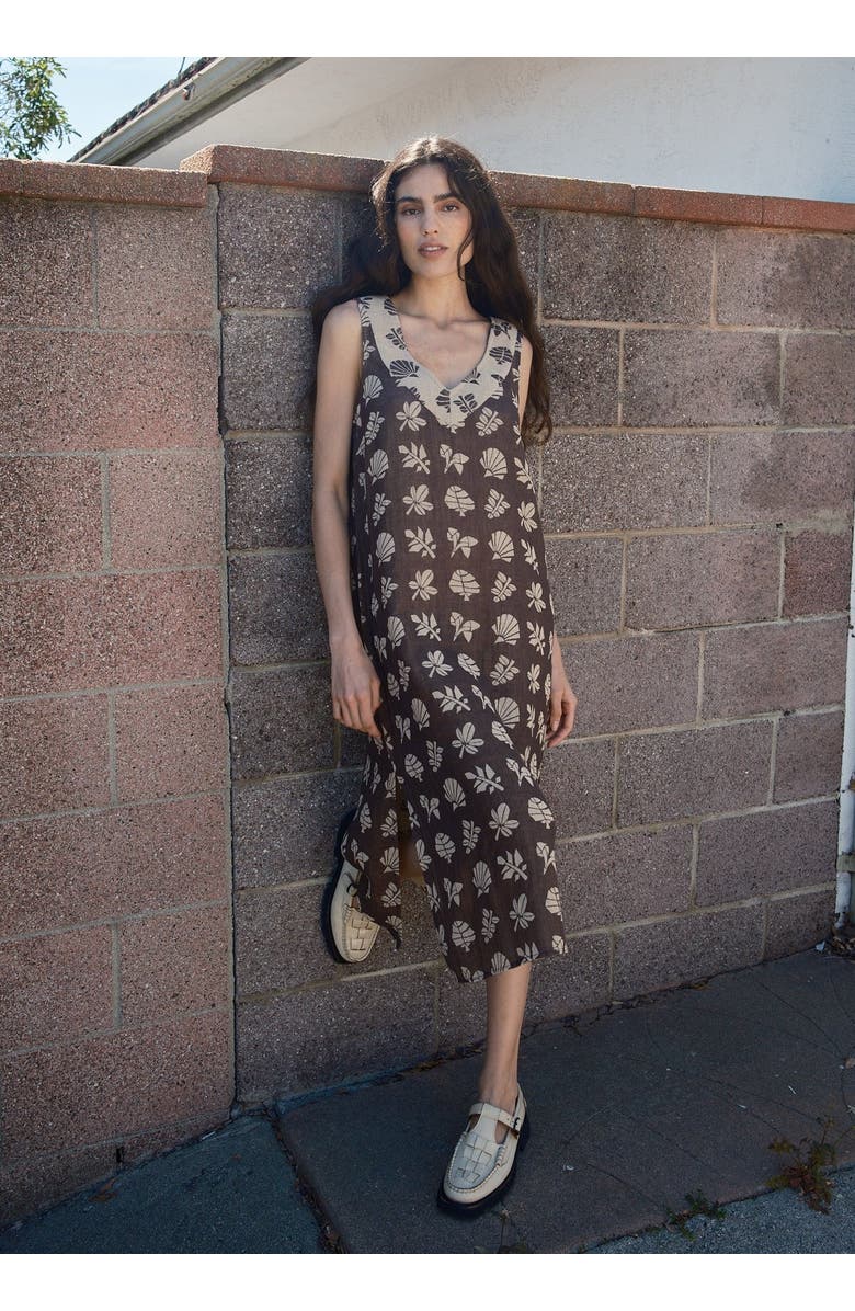 Ace & Jig Beth Reversible V-neck Shift Dress, Alternate, color, Botanical