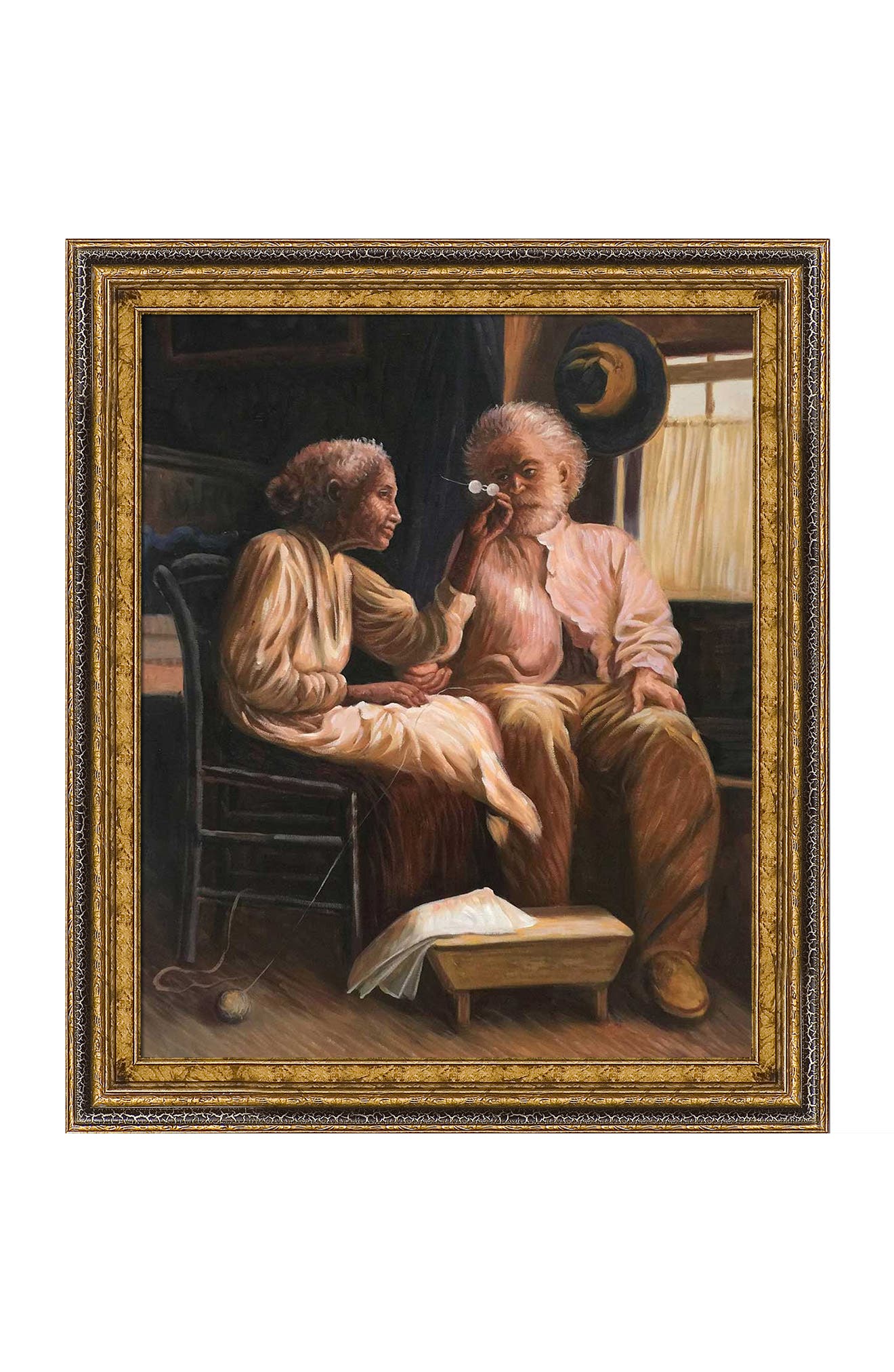 OVERSTOCK ART Couple in an Interior by Harry Roseland Black Crackle ...