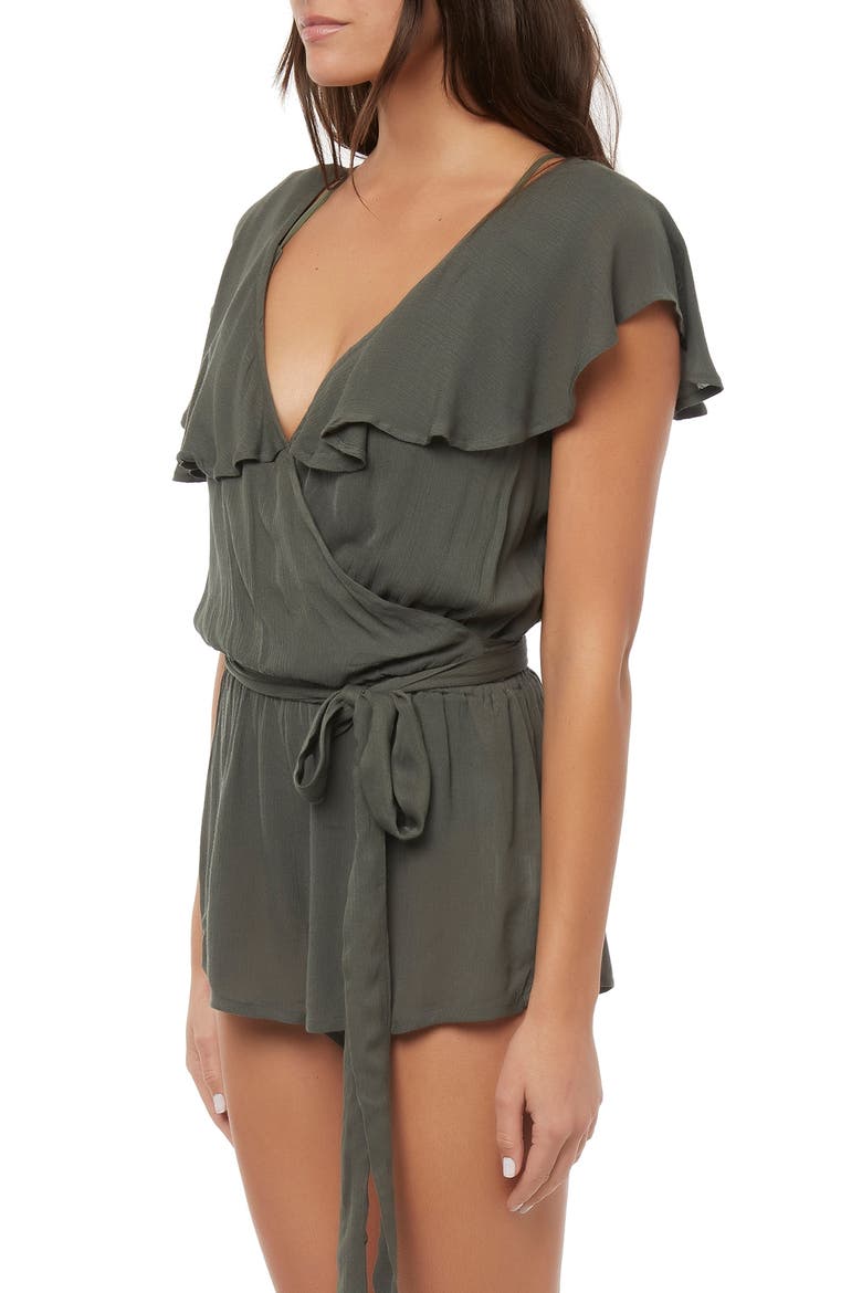 Dash Cover-Up Romper, Alternate, color, OLIVE