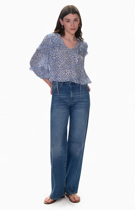 Charlotte Print Mix Blouse