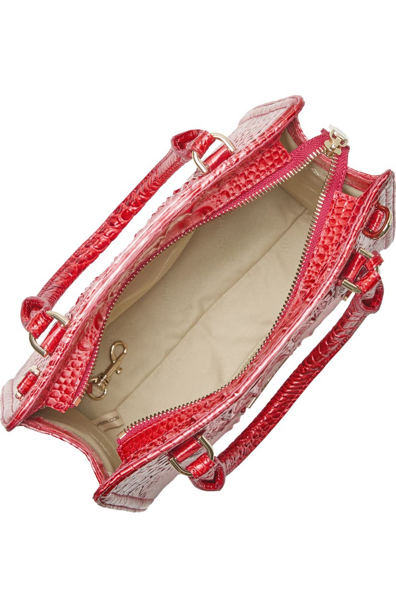 Brahmin Cami Croc Embossed Leather Satchel, Alternate, color,