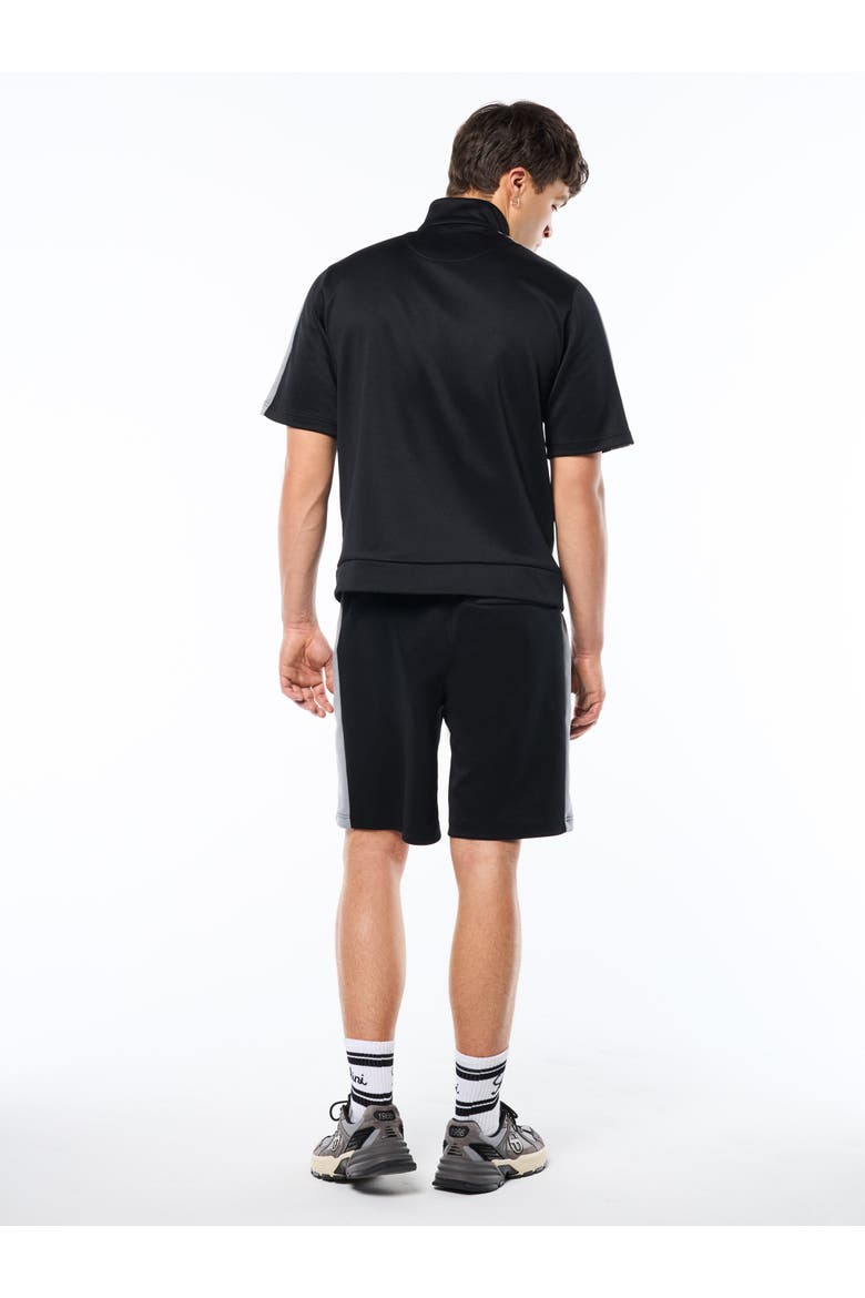 Viscotti Short Sleeve Track Jacket, Alternate, color, BLACK BEAUTY