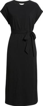 Caslon® Tie Waist Midi Dress