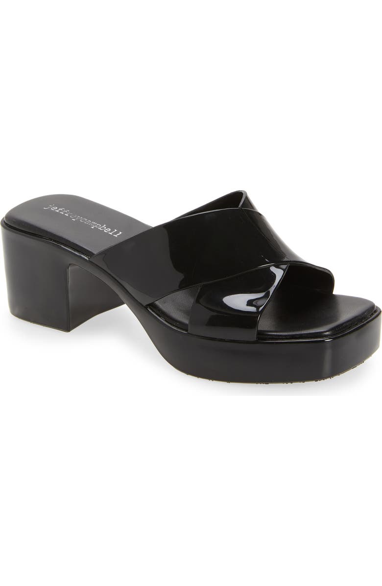 Jeffrey Campbell Bubblegum Platform Sandal, Main, color, Black Shiny