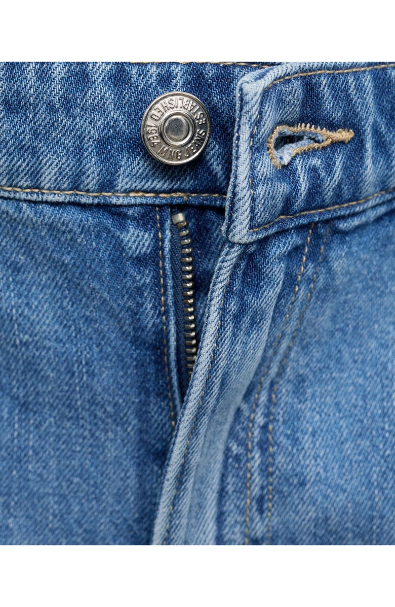 MANGO Zoey High Waist Denim Shorts, Alternate, color, Medium Blue