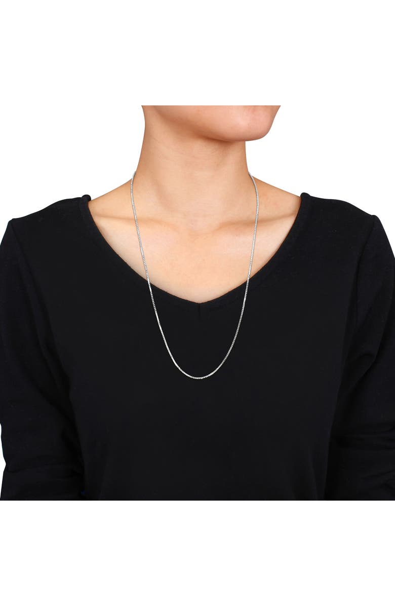 DELMAR Box Link Chain Necklace, 1.50mm, Alternate, color, Silver