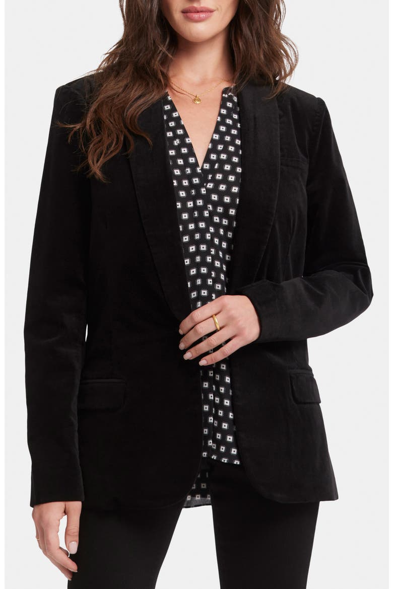 Velveteen Tuxedo Jacket, Main, color, BLACK