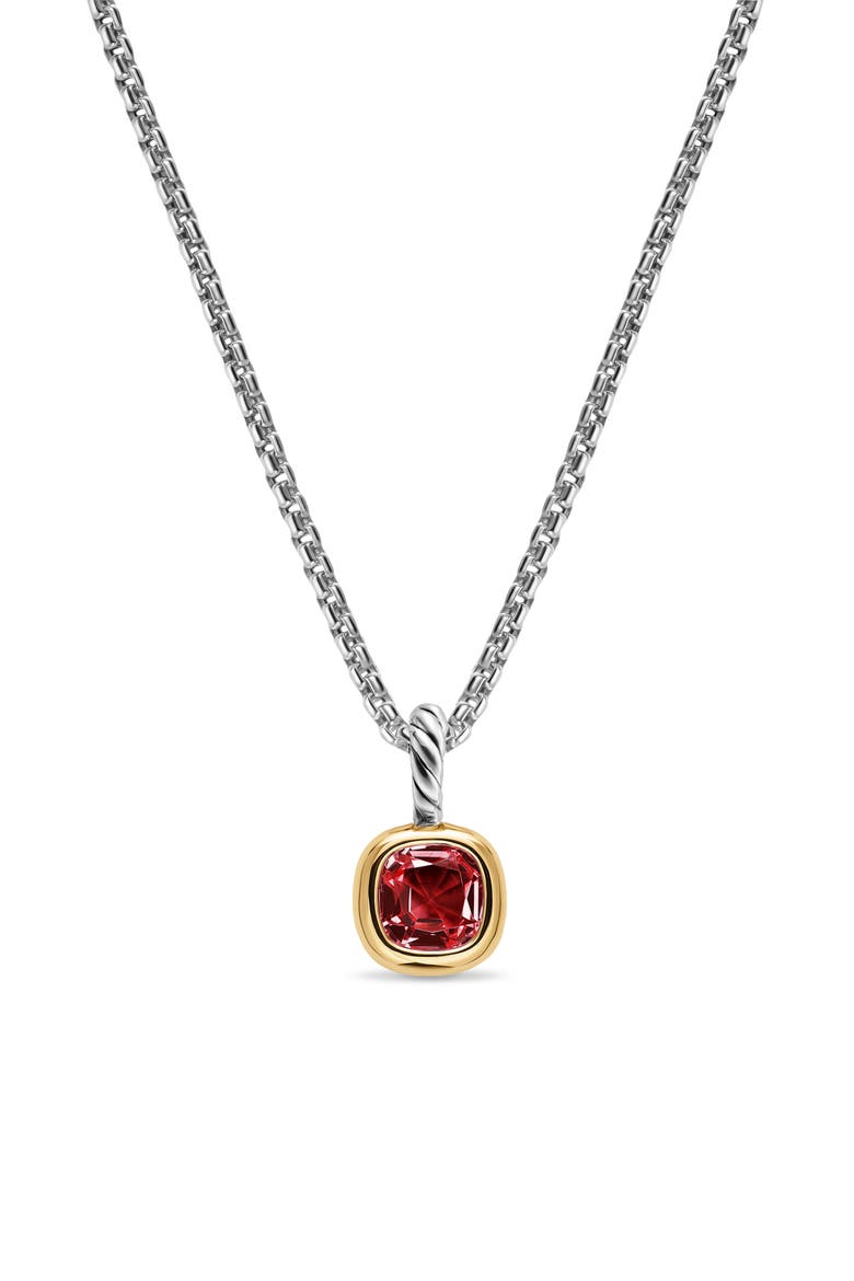 Mini Cushion Cut Enhancer, Alternate, color, RHODOLITE GARNET