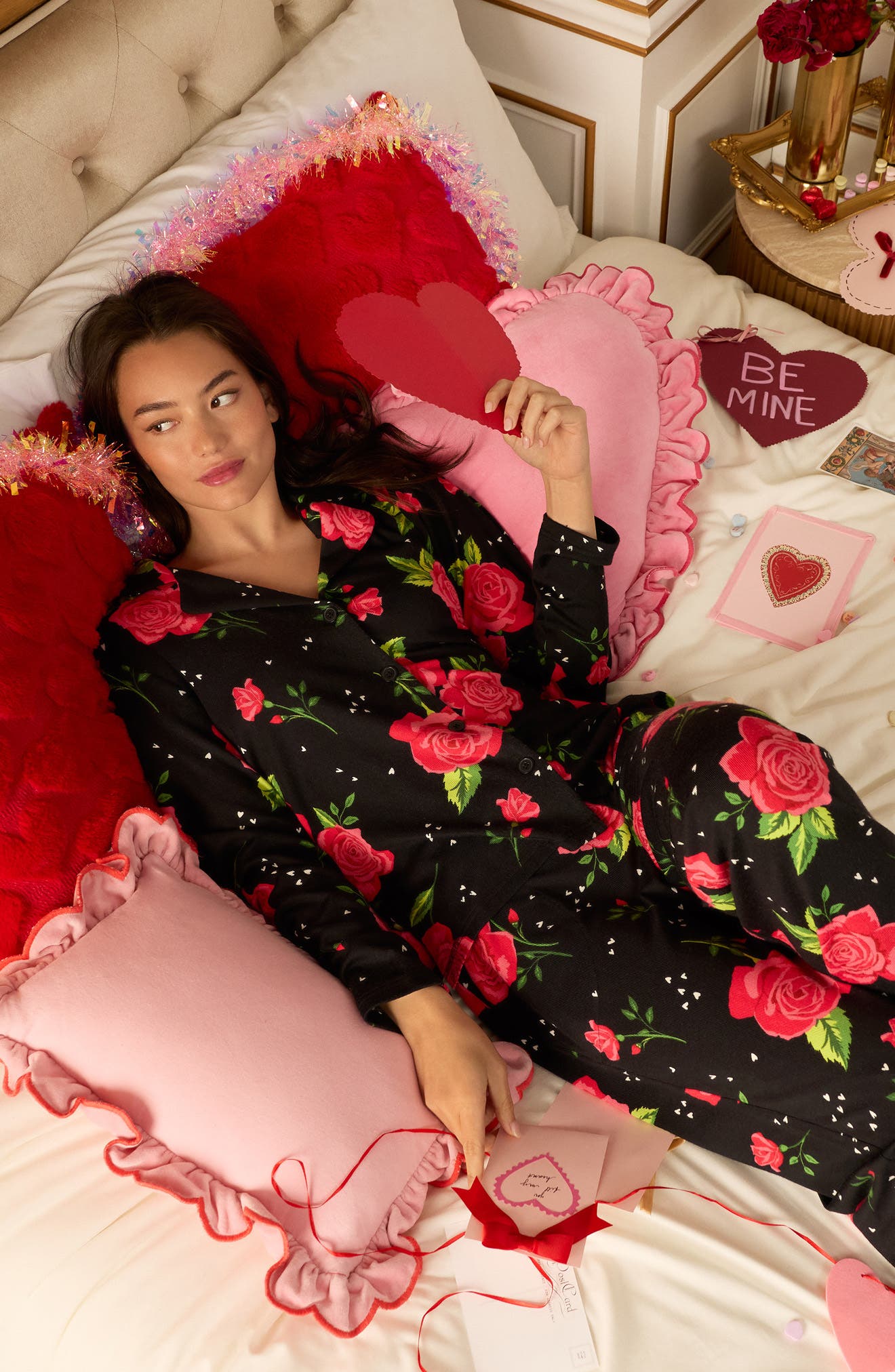 Room Service Pjs Rose Print Pajamas (Women) | Nordstrom