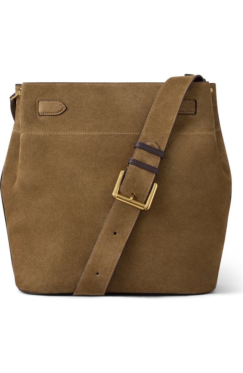 Mulberry Large Islington Bucket Suede, Alternate, color, Salcombe Sand