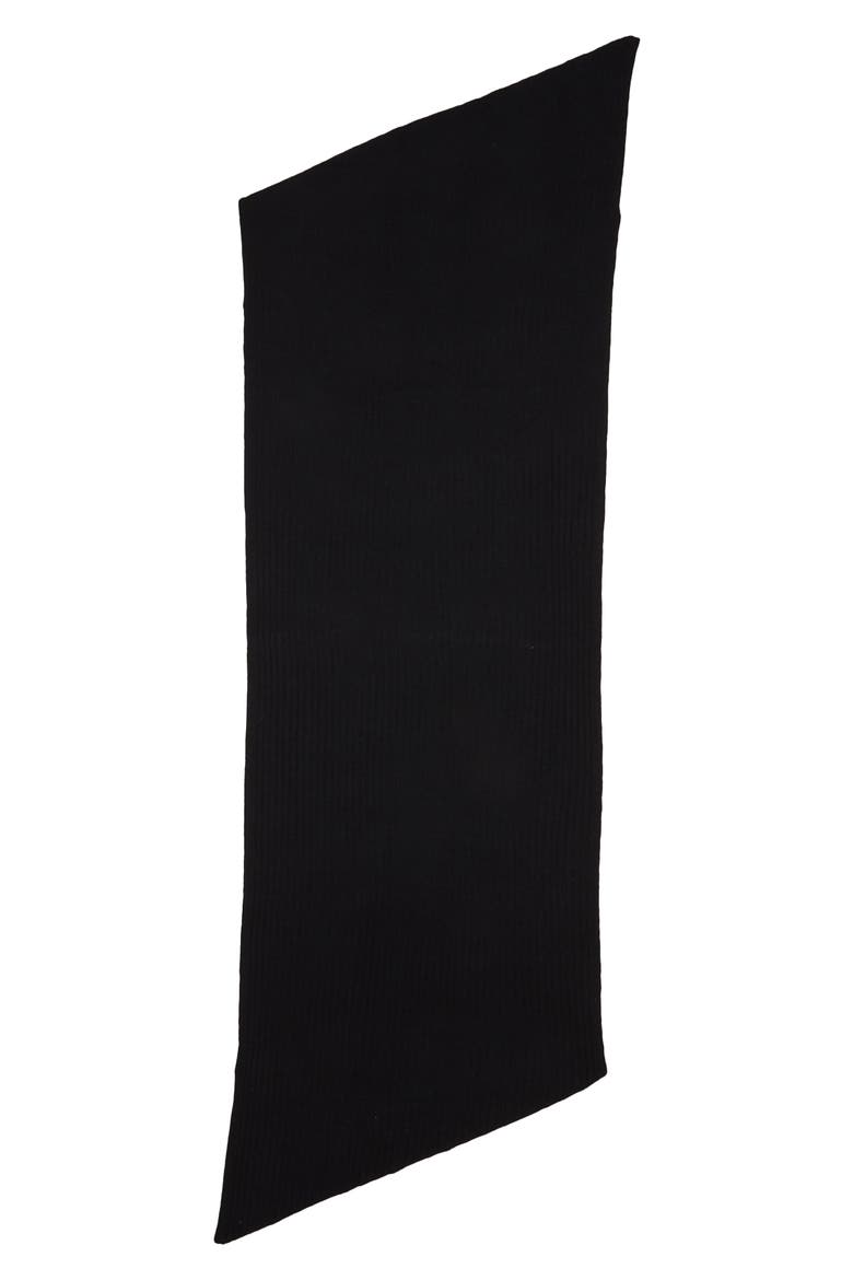 Rib Cashmere Travel Wrap, Alternate, color, BLACK