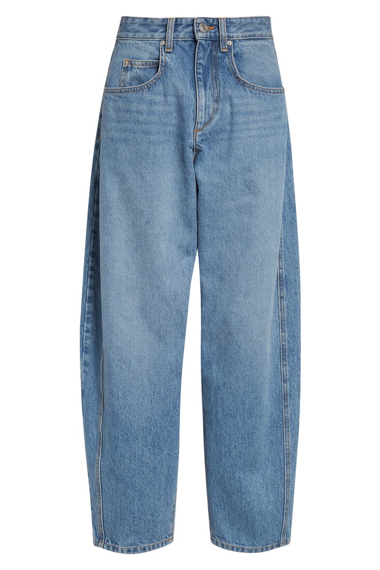Oriane Barrel Leg Jeans, Alternate, color, LIGHT BLUE
