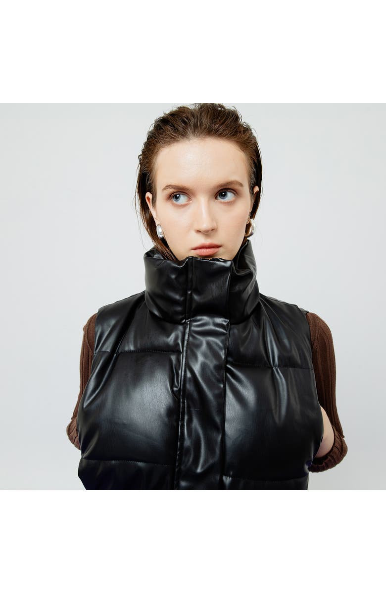 ATS Riley Quilted Leather Vest, Alternate, color, Black