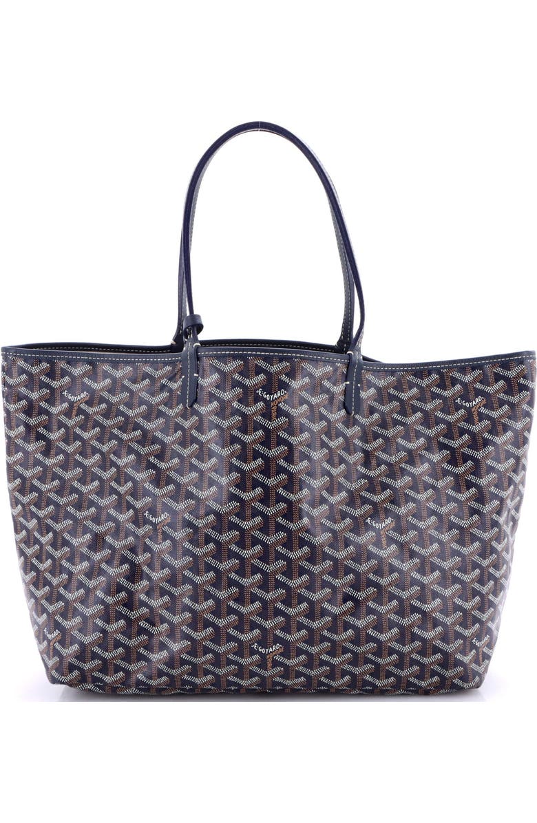 Pre-Owned Goyard Saint Louis Tote Printed Coated Canvas PM, Main, color, Blue