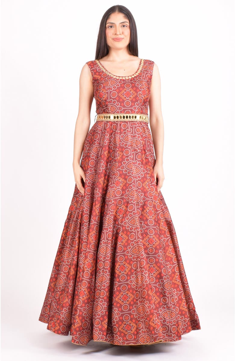 RAAS Darrie Silk Gown with Belt, Main, color, 