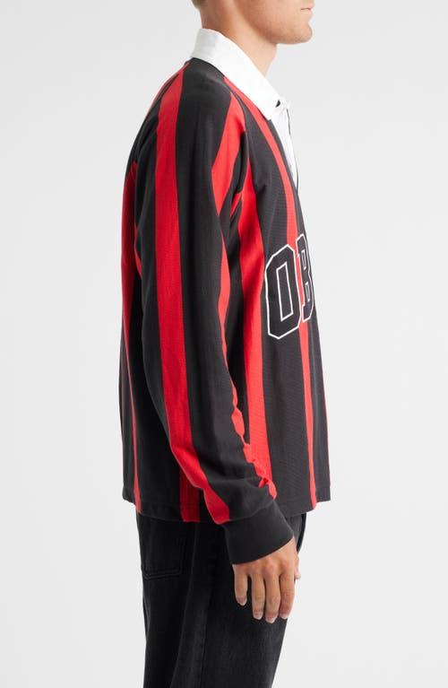 Obey Landon Stripe Rugby Shirt In Multi