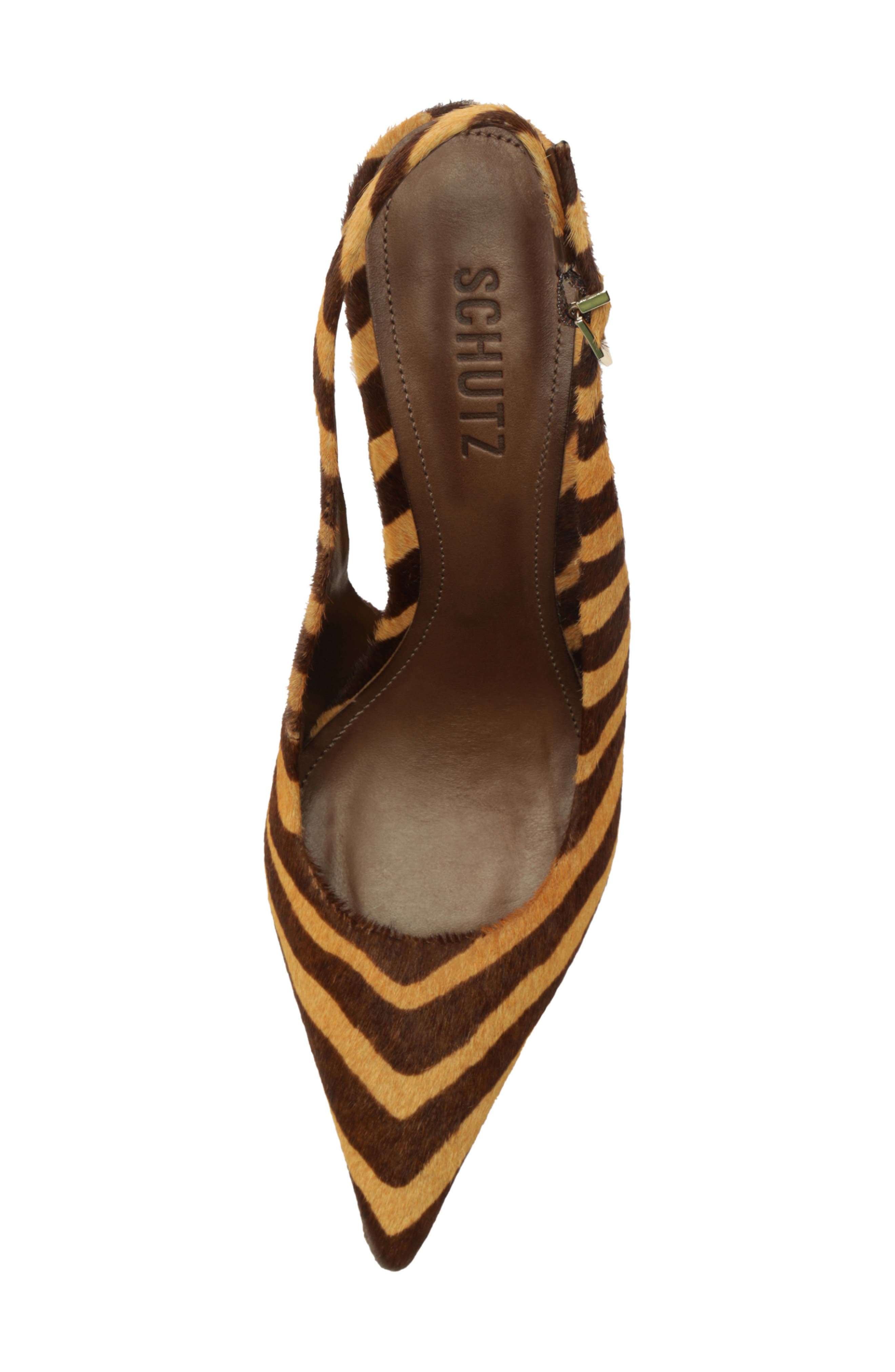 Schutz Paola Slingback Pump, Alternate, color, Natural Calf Hair
