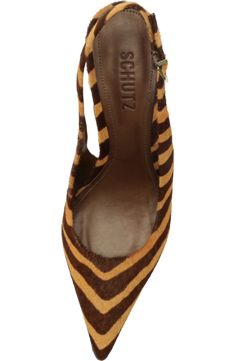 Schutz Paola Slingback Pump, Alternate, color, Natural Calf Hair