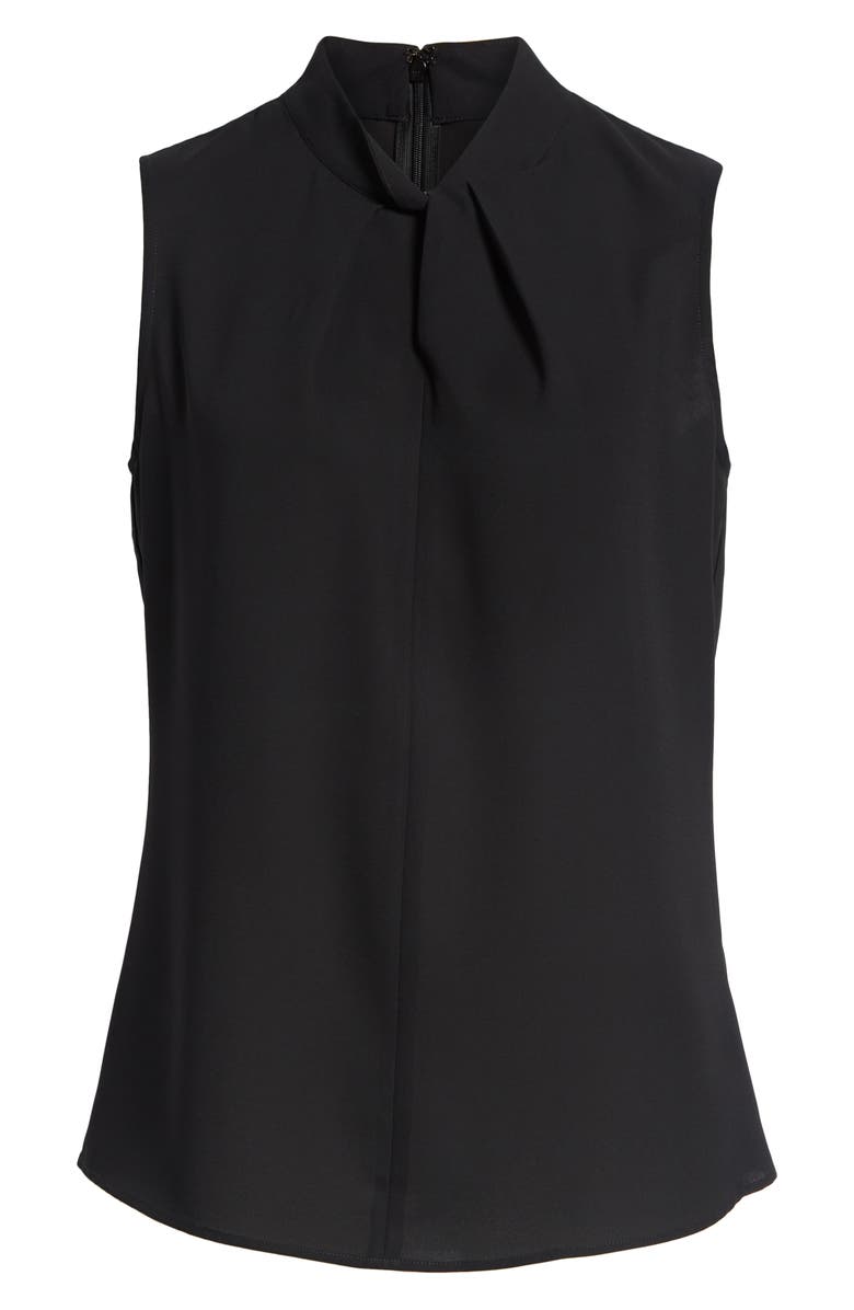 Ming Wang Twist Neck Blouse, Alternate, color, 