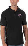 ANTIGUA Men's Antigua Black USA Swimming Legacy Pique Polo