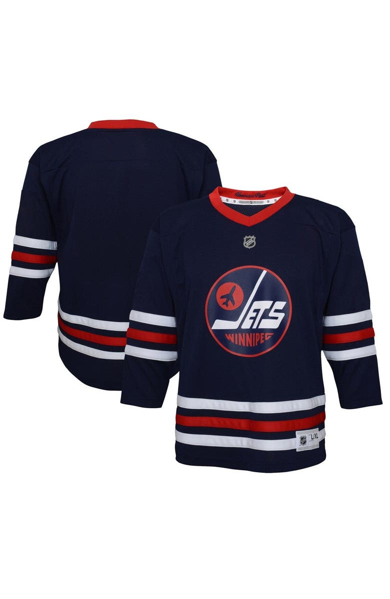 Outerstuff Preschool Navy Winnipeg Jets 2021/22 Alternate Replica Jersey, Main, color,