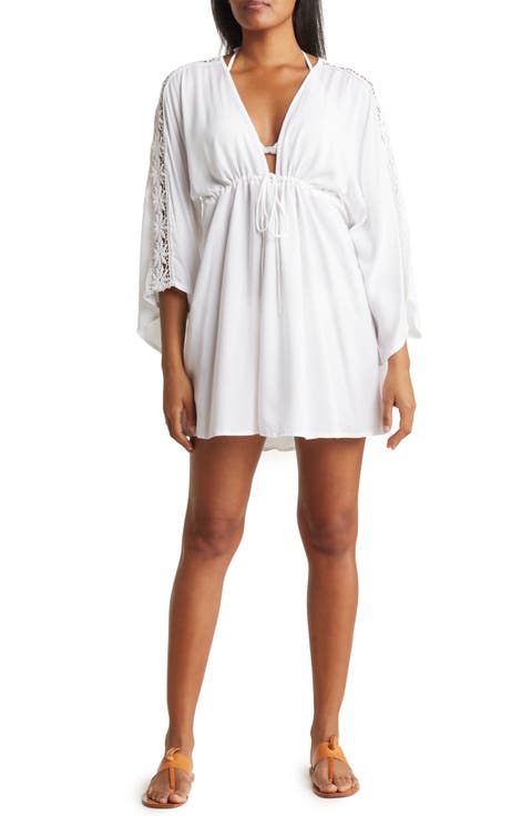 Lace Trim Cover-Up Tunic Top