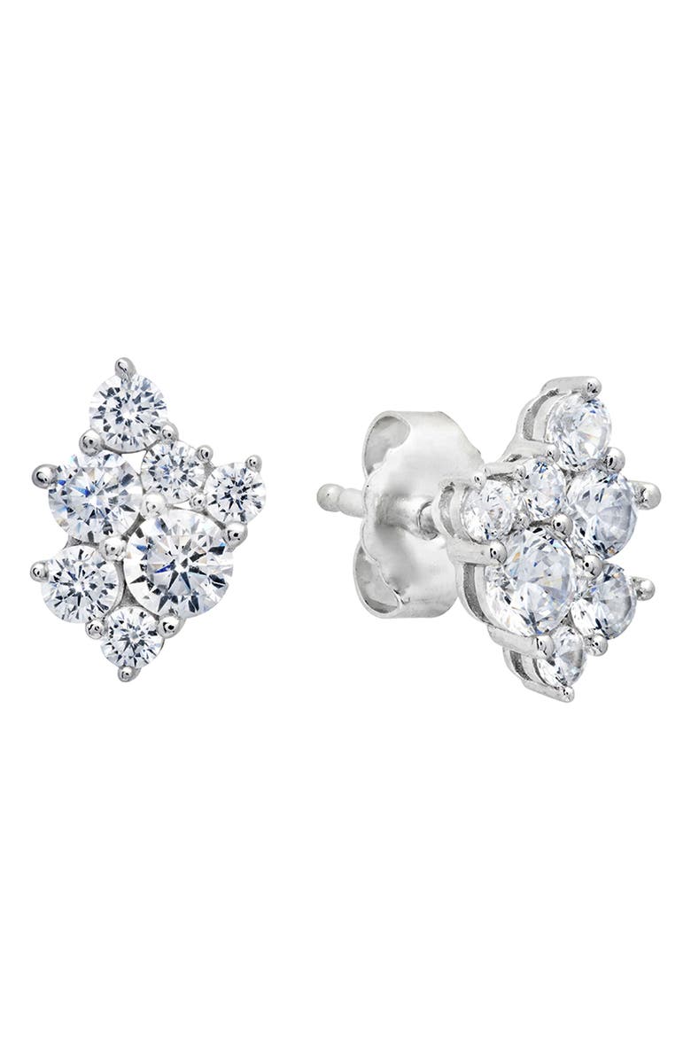 Crislu Cubic Zirconia Cluster Stud Earrings, Main, color, 