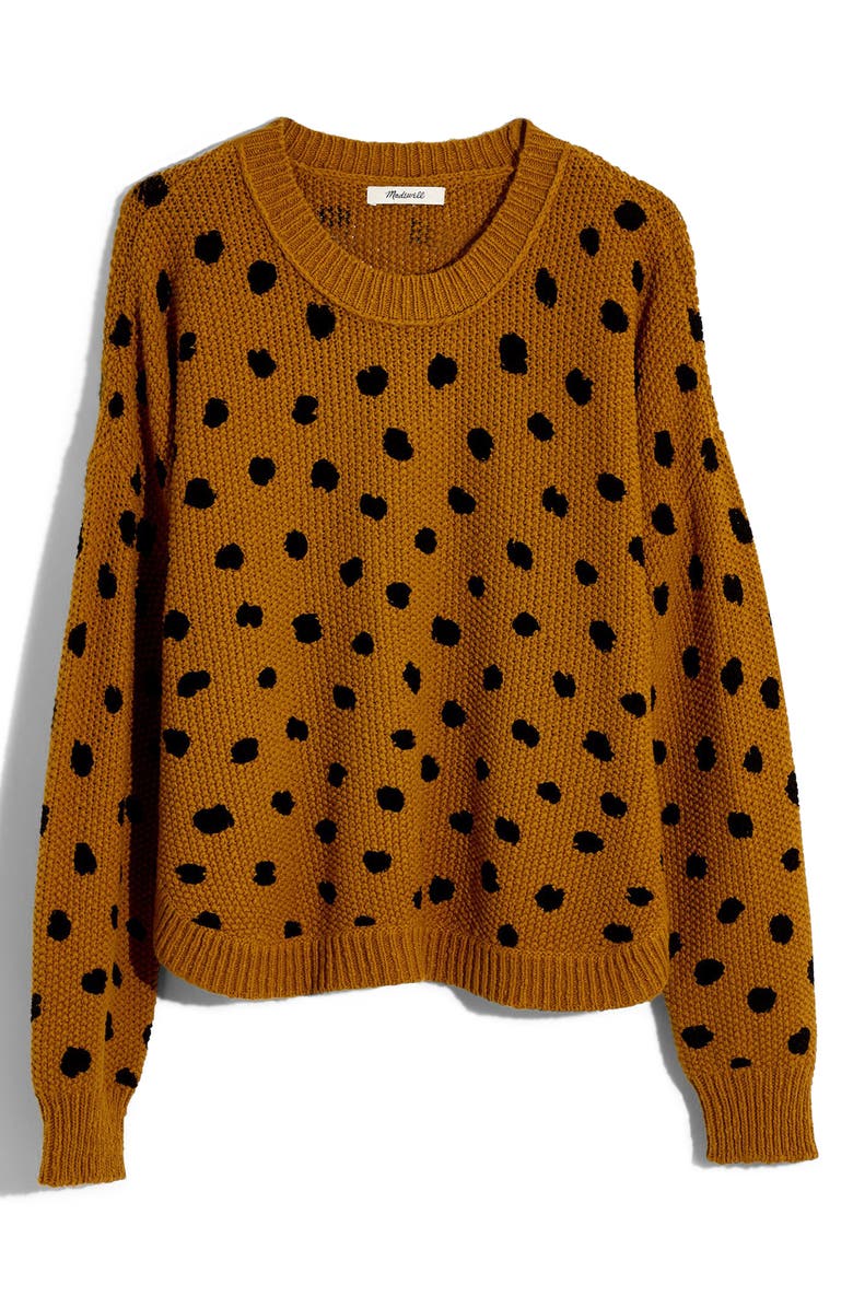 Madewell Painted Spots Pullover Sweater, Alternate, color, 