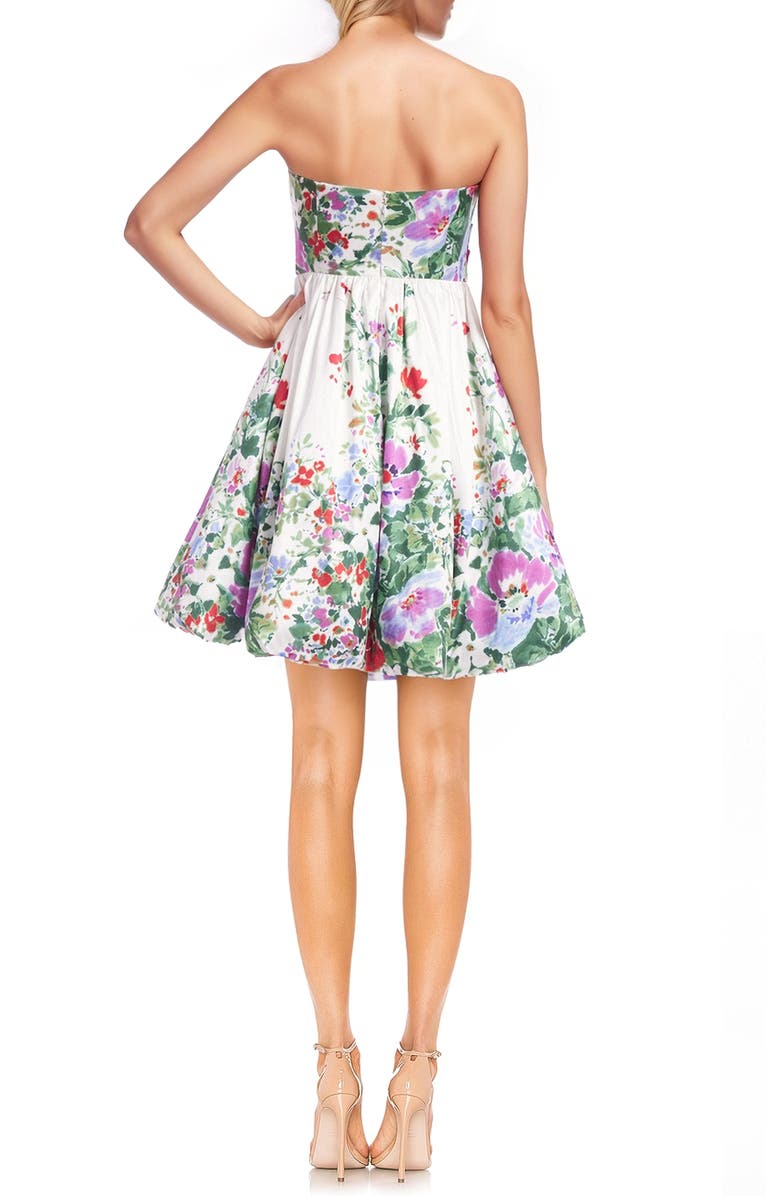 Jewel Badgley Mischka Strapless Bubble Hem Gown, Alternate, color,