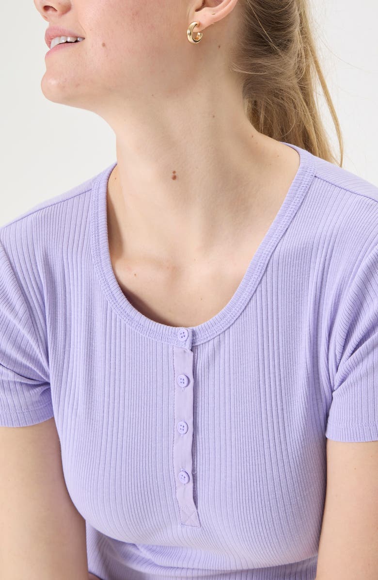 Florence by Mills Short Sleeve Henley, Alternate, color, Millie Lavender