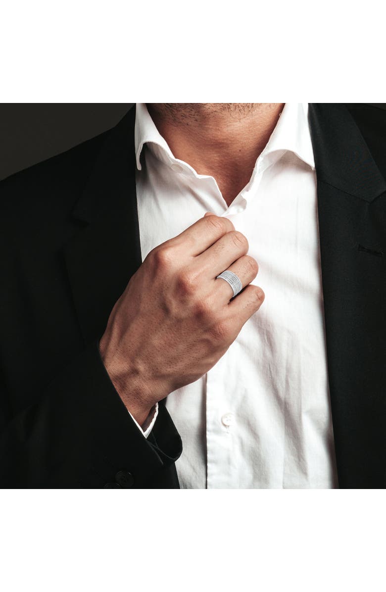 LuvMyJewelry Elysium Unisex Diamond Band Ring in 10K Gold, Alternate, color, 10K White Gold