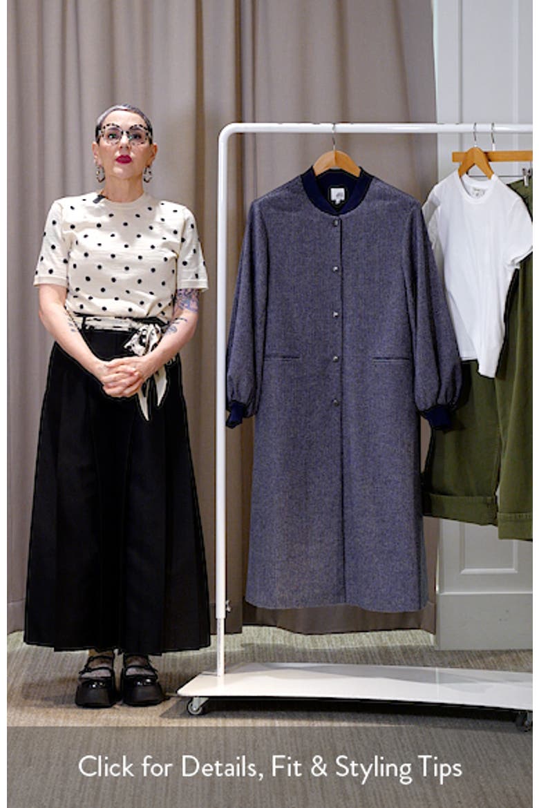 Cameron Balloon Sleeve Wool Blend Long Coat video