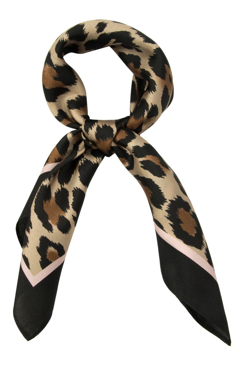 square silk bandana, Main, color, ROASTED PEANUT