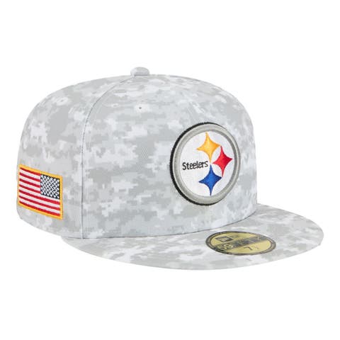 Men
s New Era  Gray Pittsburgh Steelers 2025 Salute to Service Fan Pack 59FIFTY Fitted Hat