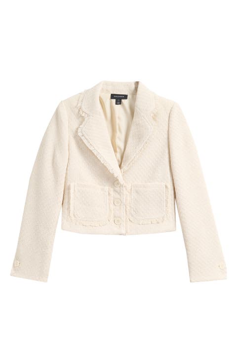 Fringe Detail Tweed Jacket