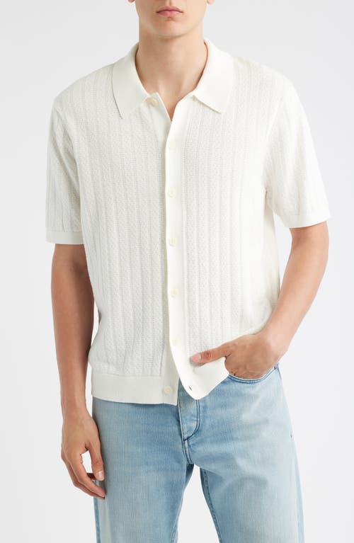 Wax London Tellaro Textured Wide Stripe Short Sleeve Cardigan