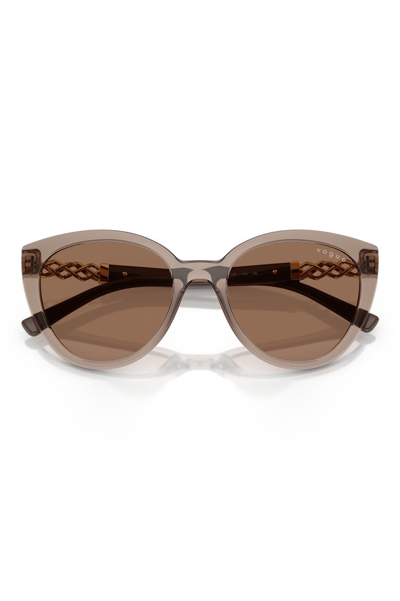 53mm Cat Eye Sunglasses, Alternate, color, TRANSPARENT BROWN