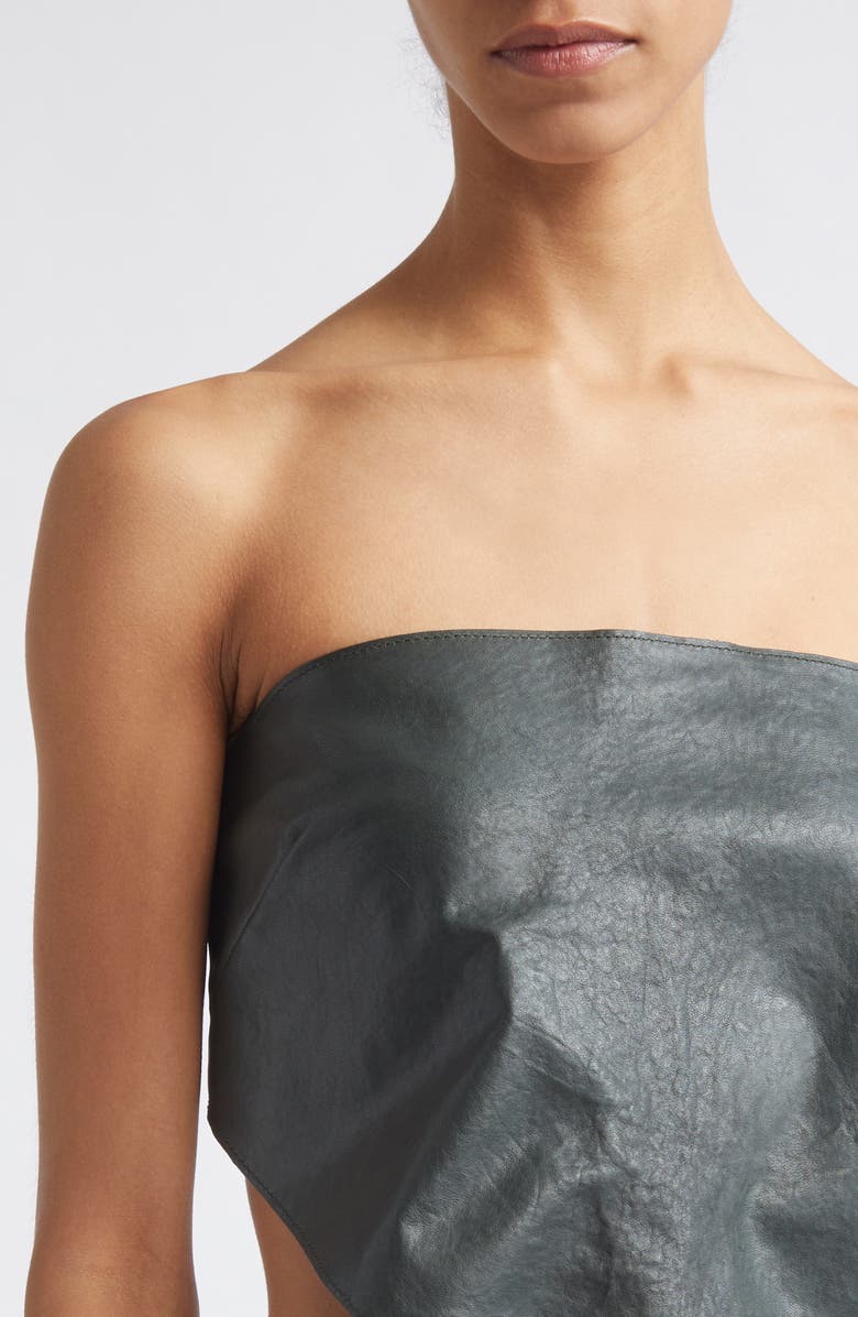 Paloma Wool Alba Leather Scarf Top, Alternate, color, Khaki