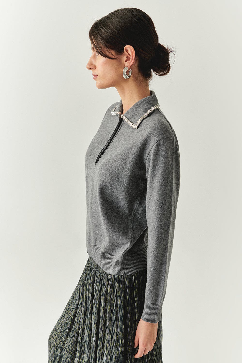 Maleah Trim Collar Sweater - image 2