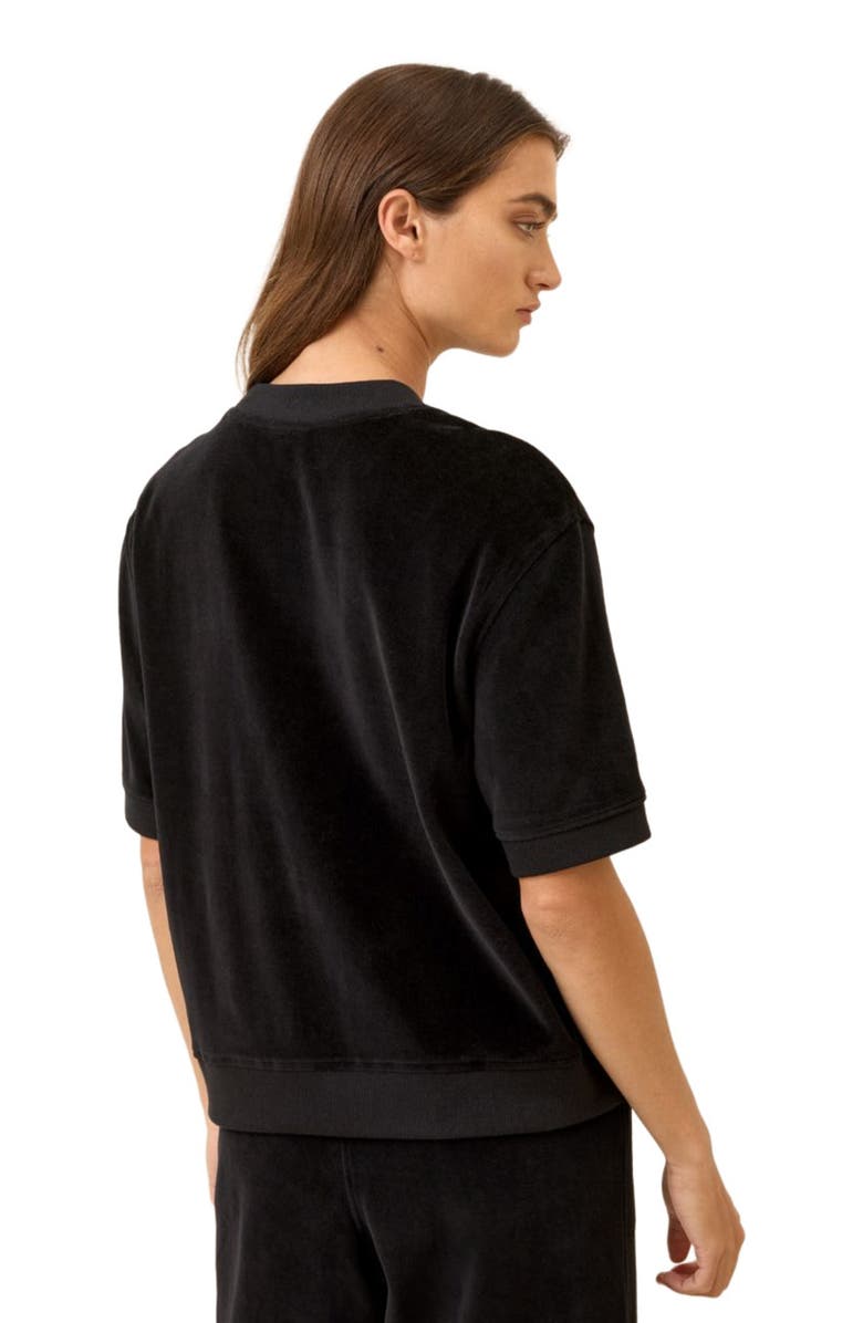 Pact Organic Cotton Pure Velour Sweatshirt Tee, Alternate, color, Black