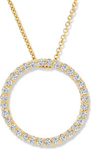 Bliss Diamond 1/2ct Circle Of Life Lab Grown Diamond Pendant Gold Necklace