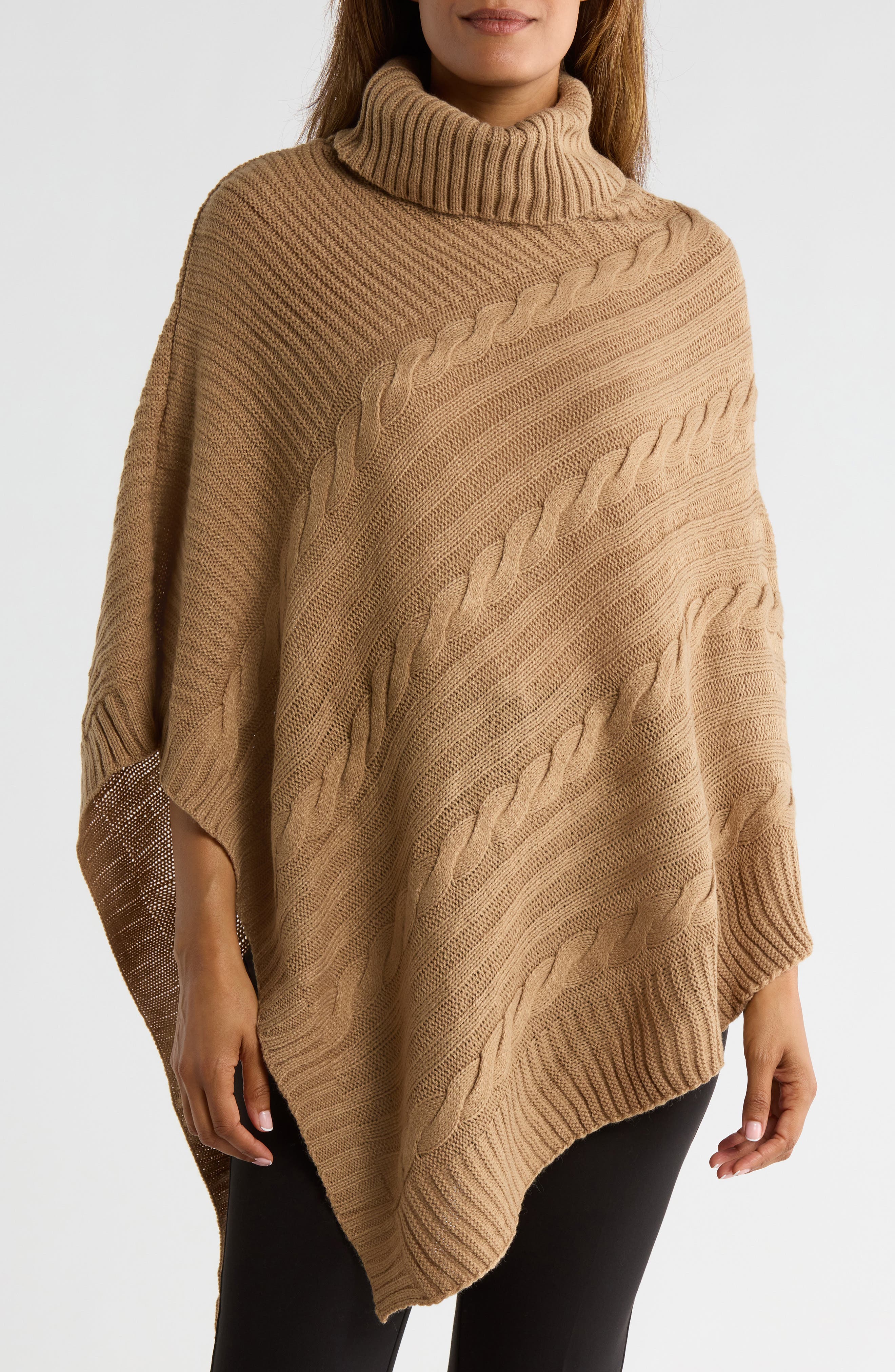Nanette Lepore Braided Cable Stitch Poncho