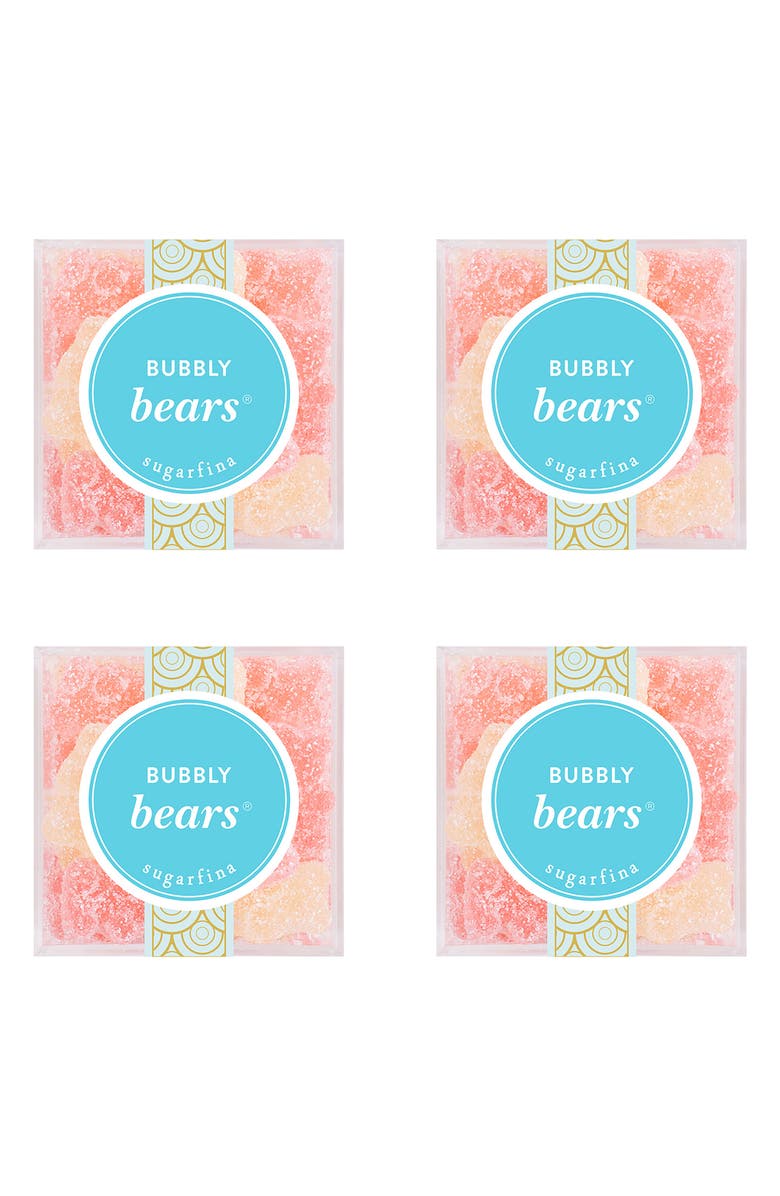 sugarfina Bubbly Bears<sup>®</sup> Set of 4 Candy Cubes, Main, color, Blue