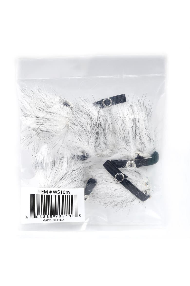 WS10n Universal Furry Outdoor Microphone Windscreen Muff for All Lavalier Microphones, Alternate, color, Black